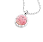 collier noe femme en argent avec cabochon rhodonite