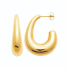 Boucles d’oreilles créoles goutte en acier PVD doré