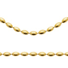 Collier Chaîne Maille Grain de Riz – Finition PVD Or Miroir