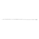 Gourmette identité argent 925 rhodié, maille gourmette 3,7 mm, 18 cm