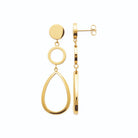 Boucles d’oreilles pendantes géométriques en acier PVD doré