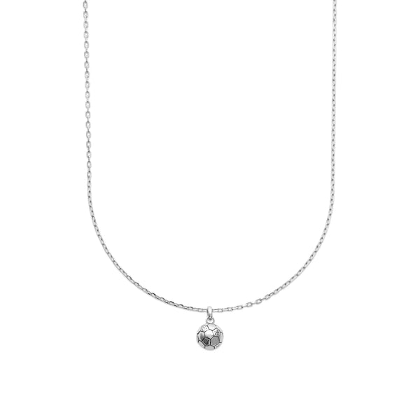 Pendentif ballon de football en argent rhodié, autre vue