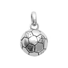 Pendentif ballon de football en argent rhodié