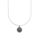 Pendentif boussole en argent 925 homme vu de profil