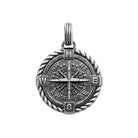 Pendentif boussole en argent 925 homme