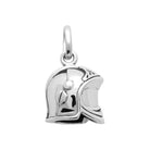 Pendentif casque de pompier en argent rhodié