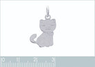 Pendentif chat assis enfant en argent 925
