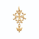 Pendentif croix occitane en plaqué or