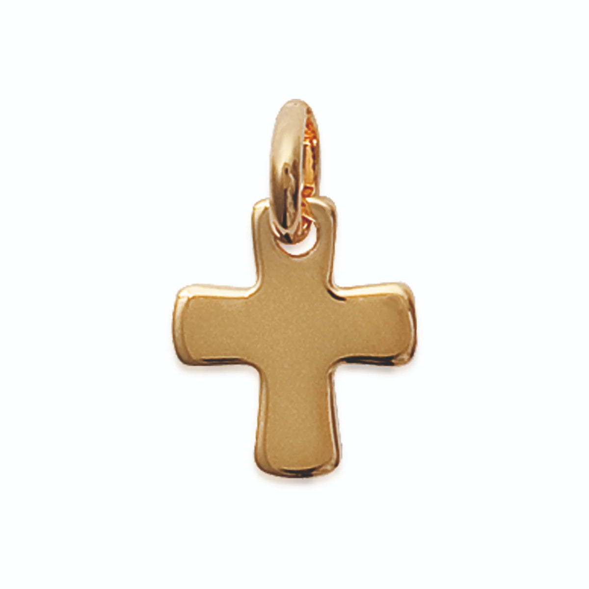 Pendentif croix pattée pleine en plaqué or