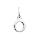 Pendentif initiale en argent rhodié : lettre O