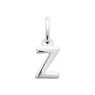 Pendentif initiale en argent rhodié : lettre Z