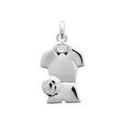 Pendentif maillot et ballon de football en argent 925