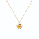 Pendentif médaille lion enfant en plaqué or