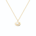 Pendentif médaille mouton enfant en plaqué or