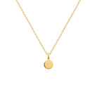 Pendentif médaille ronde lisse 9 mm enfant en plaqué or