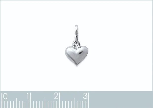Pendentif petit cœur bombé enfant en argent 925