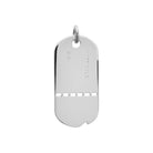 Pendentif plaque militaire en argent rhodié