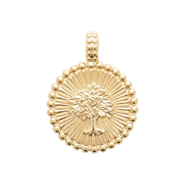 Pendentif Arbre de Vie – Plaqué Or 18 Carats Sans chaîne