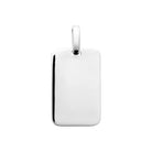 Pendentif plaque rectangulaire lisse en argent 925