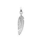 Pendentif plume ciselée en argent 925