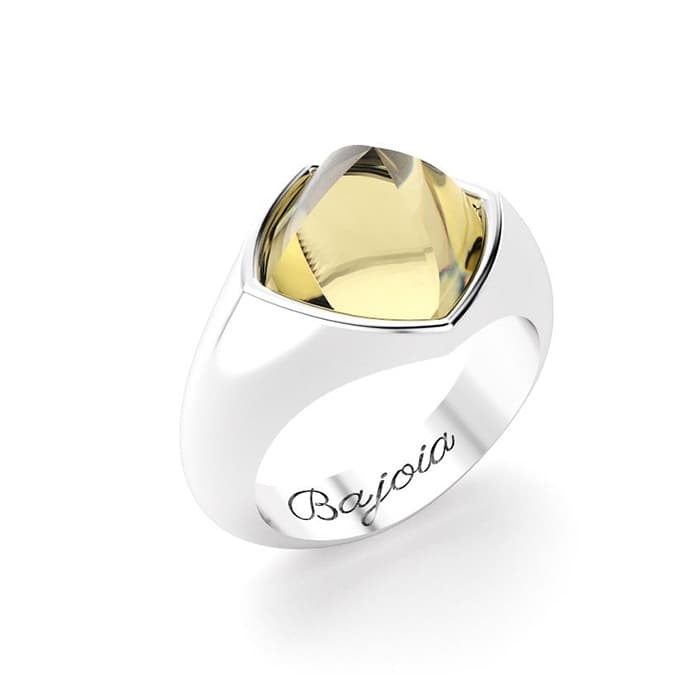 Bague Rio en argent et quarz lemon