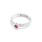 Bague santorin or blanc et rubis