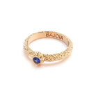  Bague santorin or rose et saphir bleu
