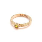  Bague santorin or rose et saphir jaune