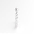 Bague santorin or blanc et rubis