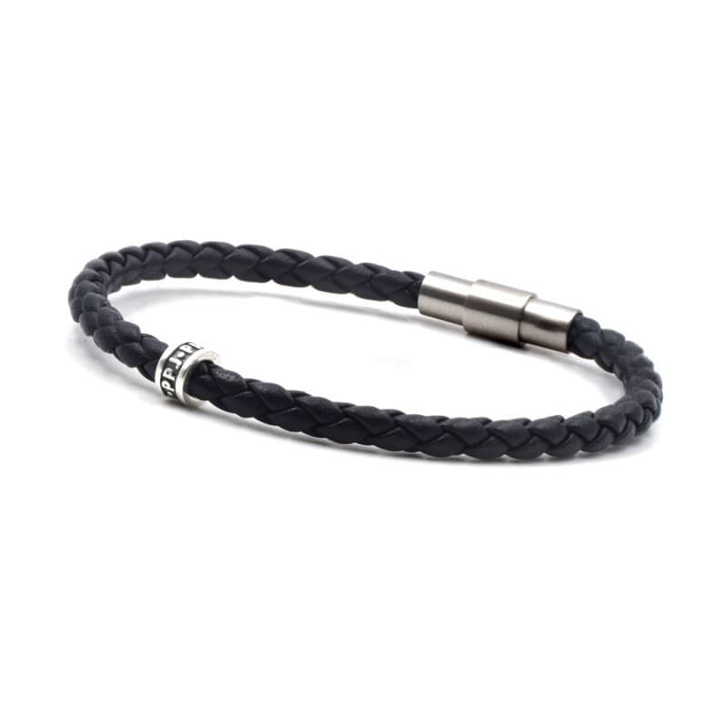 Bracelet homme cuir noir